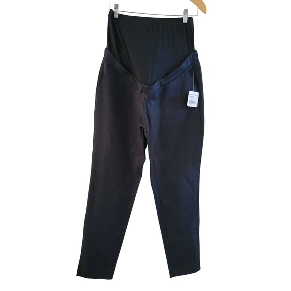 Nom Maternity Natalie black Work pants size Large Pregnancy baby Career - Picture 1 of 8